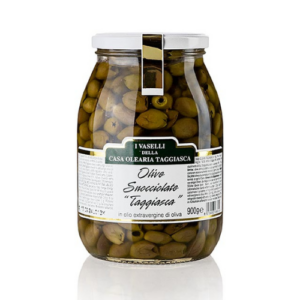 PITTED BLACK OLIVE IN OIL 900g.